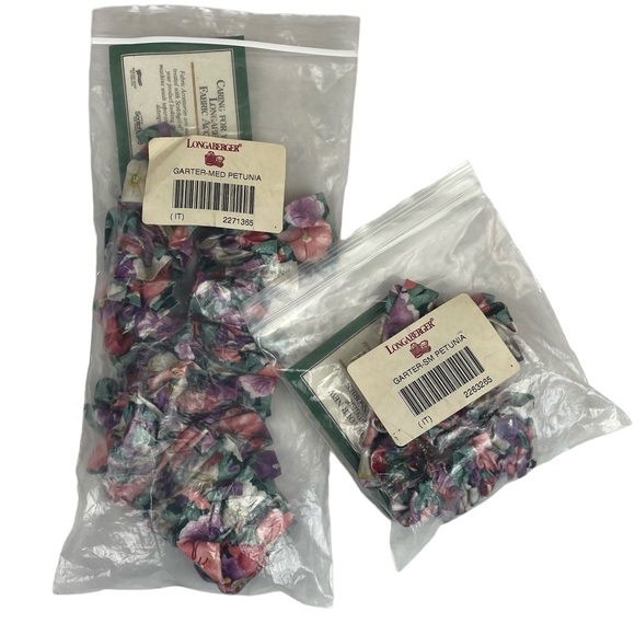 Longaberger Other - Vintage 90s Longaberger Petunia Basket Garter Size S/M Floral Purple